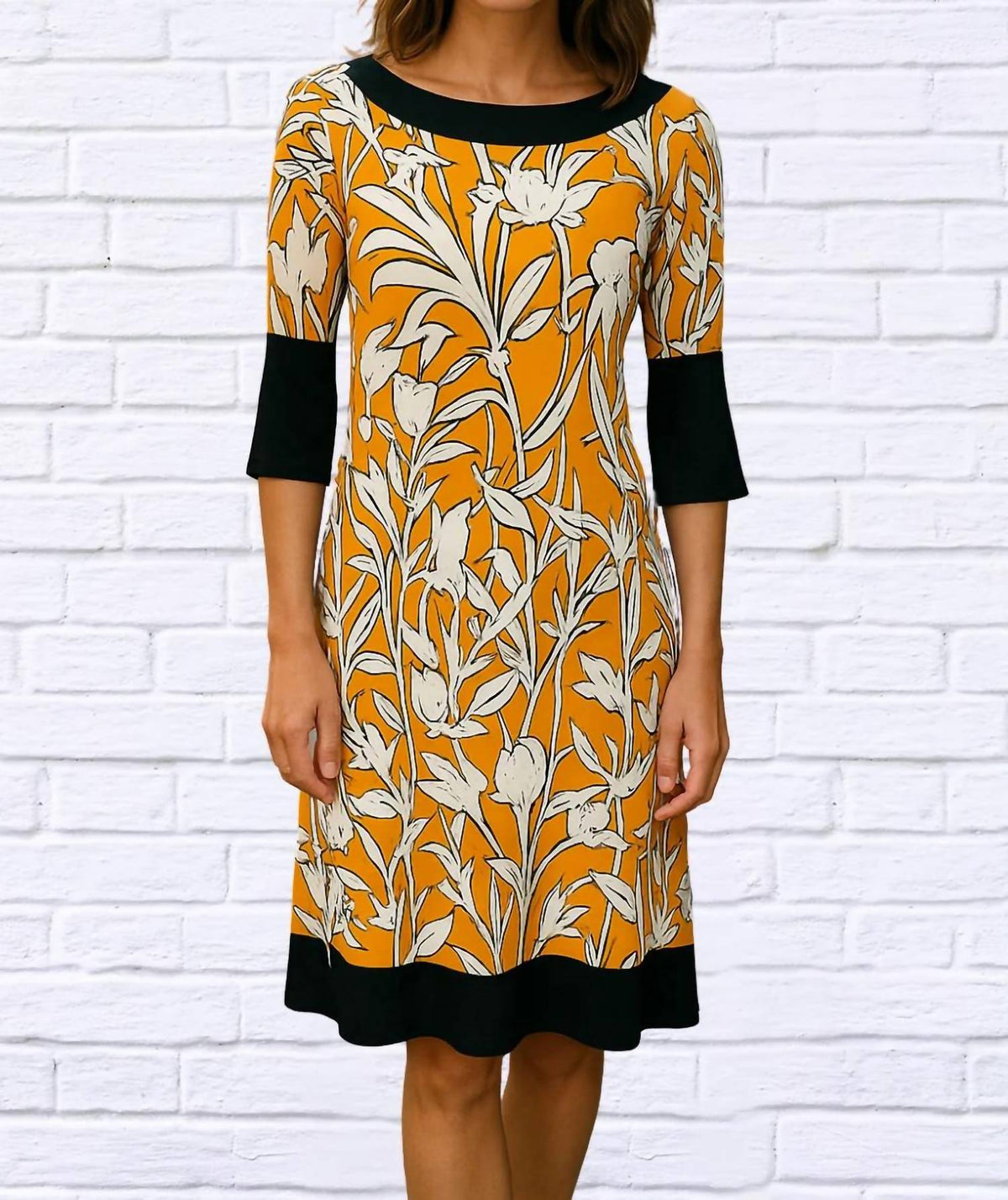 Diva Usa - Women's Boat Neck Shift Dress