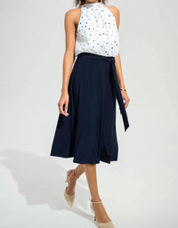 Joseph Ribkoff - Polka Dot Blouson Midi Dress