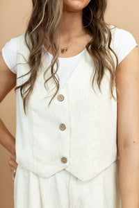 Tea N Rose - Women's Perri Linen Vest