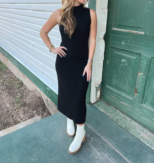Design History - Gabby Ribbed Sweater Midi Dress