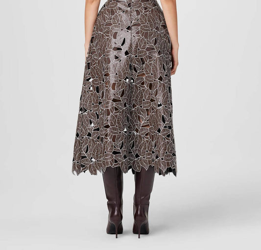Toccin - Stacy Lace Vegan Leather Skirt