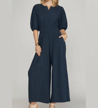 She + Sky - Wide Leg With Pocket Jumpsuit