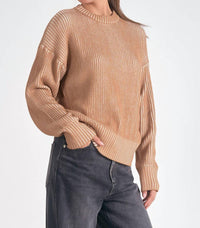 Elan - Crewneck Ribbed Relaxed Sweater