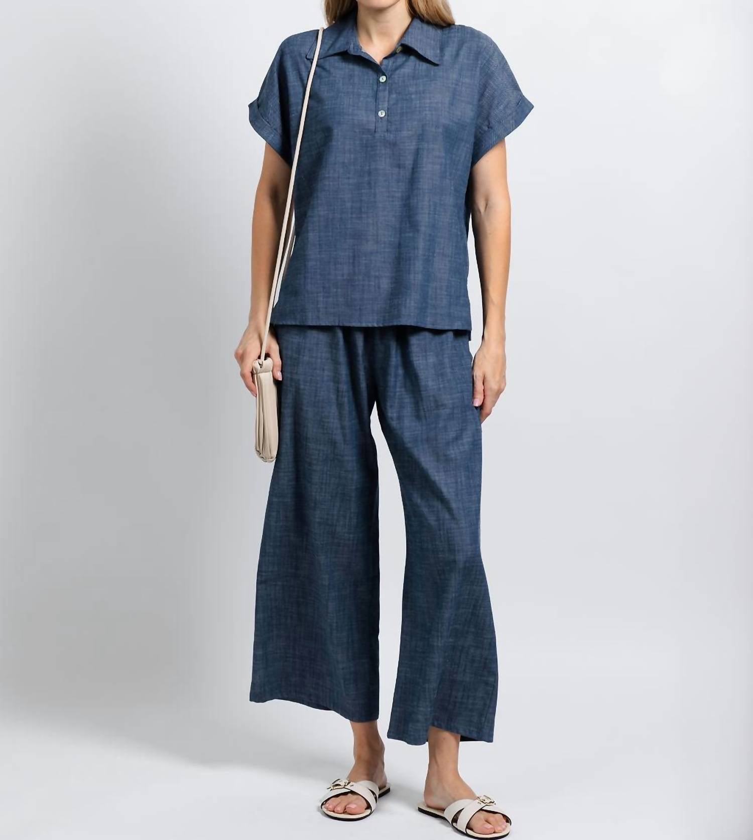 Nally & Millie - Ariel Short Cuffed Sleeves Polo