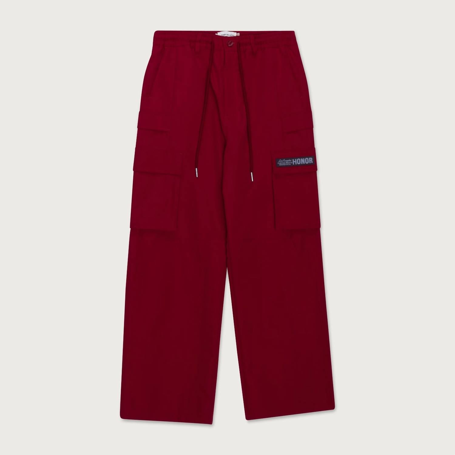 HONOR THE GIFT Men's Cargo Pant in plum - men's pants - detail view