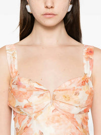 Zimmermann Rebellion Drape Midi Dress in golden bloom - women's dress - view 5