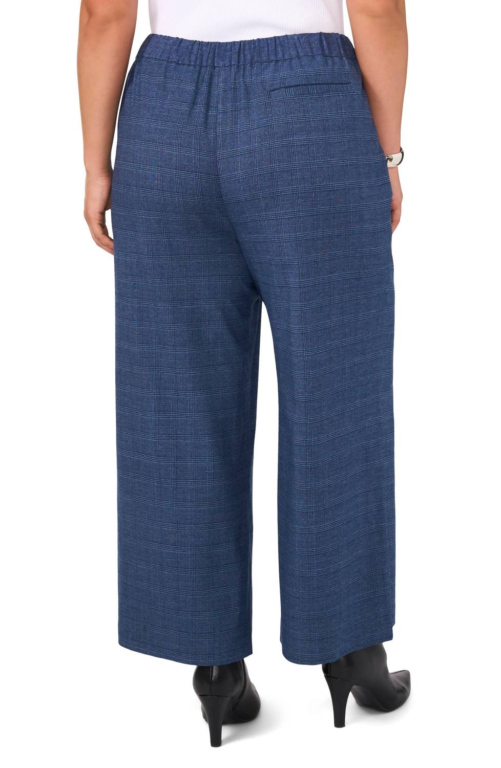 Vince Camuto - Checkered Wide-leg Pants