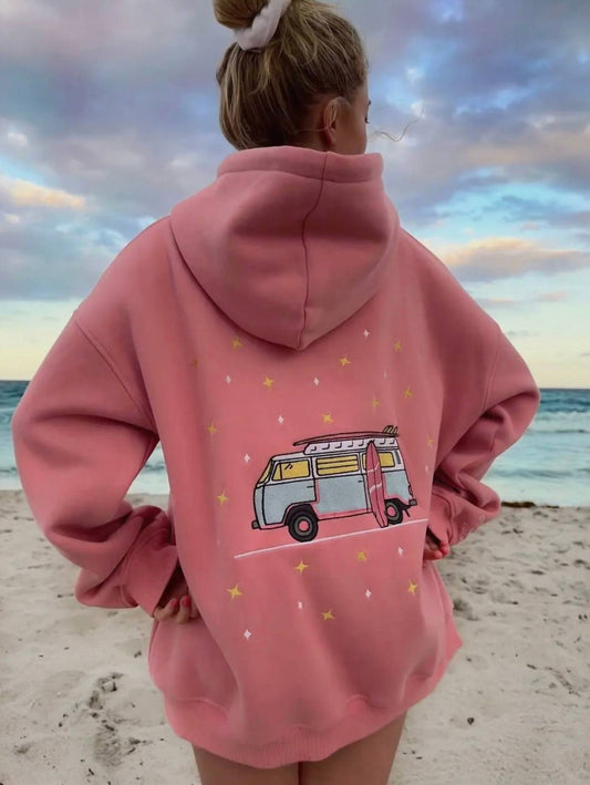 Sunkissed Coconut - Embroidered Van Star Hoodie