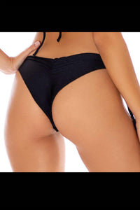 Luli Fama - Cosita Buena Wavey Brazilian Side Tie Ruched Back Bikini Bottom