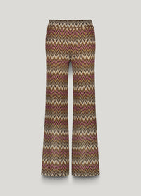 summum Women's Wide Leg Zig Zag Pant in multi - women's pants - alternate view