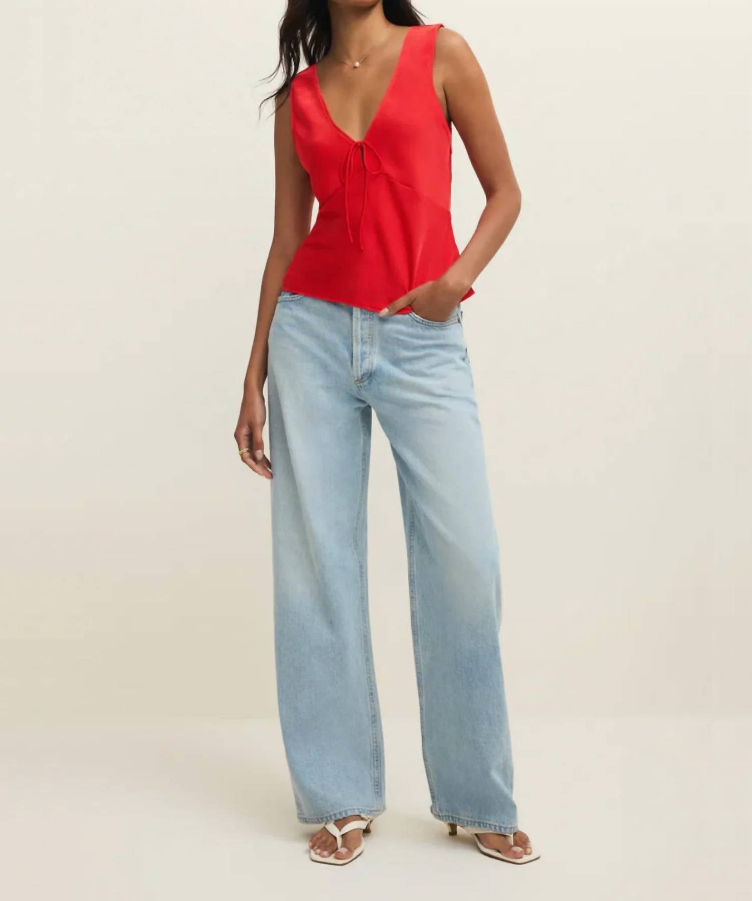 Z Supply - Luana V Neck Satin Top