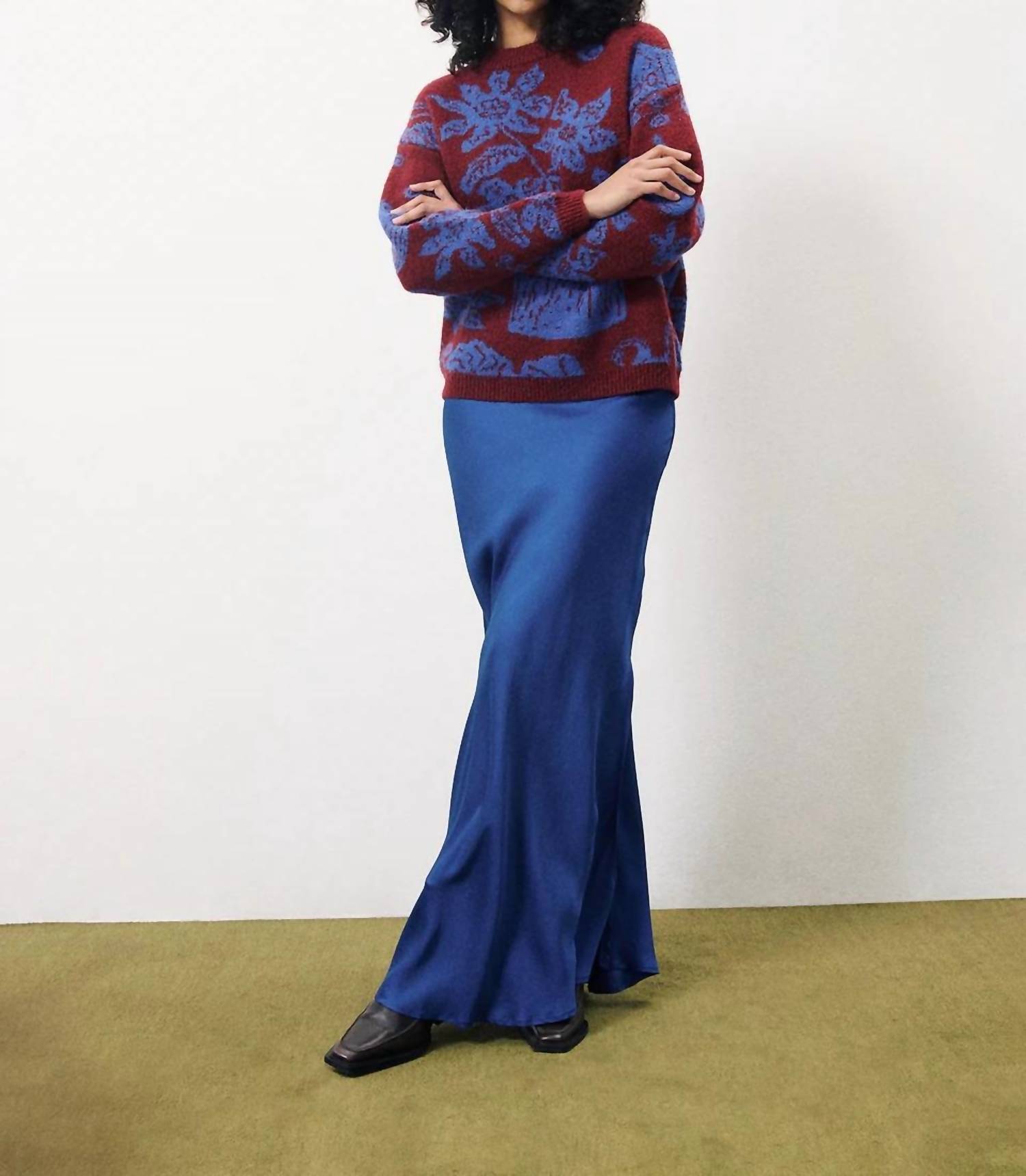 Frnch - Victoria Blue Maxi Skirt