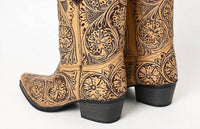American Darling - Women's Hand Tooled Genuine Western Leather Boots