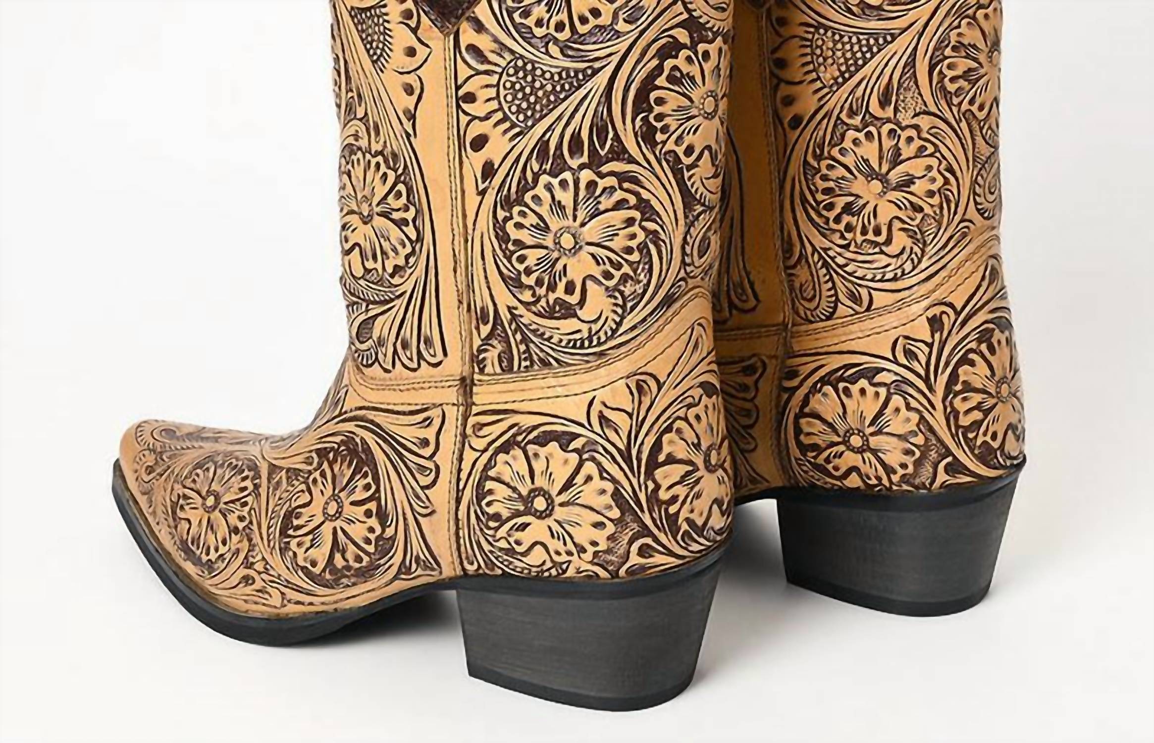 American Darling - Women's Hand Tooled Genuine Western Leather Boots