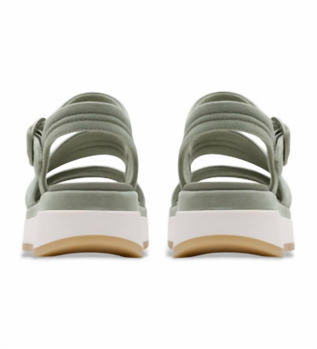 Clarks Women's Tuscan Strap Leather Sandals in light green suede - women's sandal - view 5