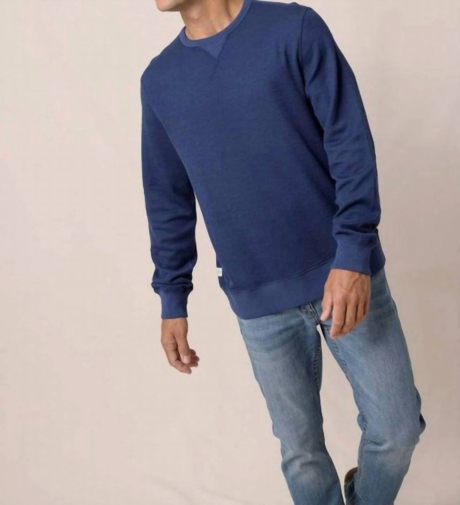 SOUTHERN TIDE Bluffton Crewneck Pullover in dress blue - men's shirt