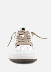 SHU SHOP Women's Snake Laceup Sneaker in white - women's sneaker - detail view