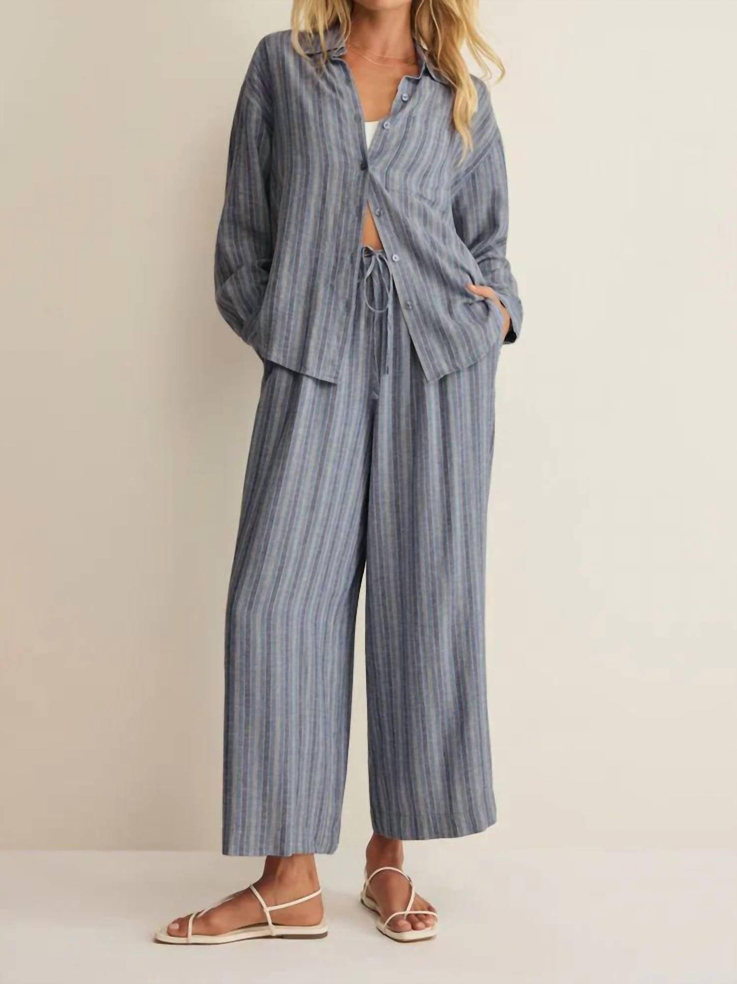 Z Supply - The Perfect Striped Button Up Shirt