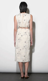 Greylin - Camden Embroidered Sleeveless Dress With Back Cut Out