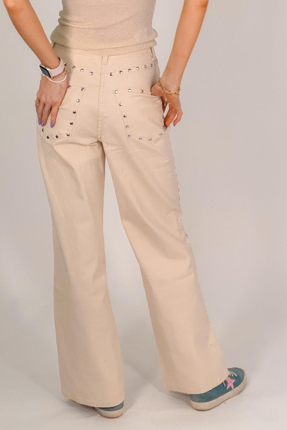 Habitual - Kenna Studded Wide Leg Jean