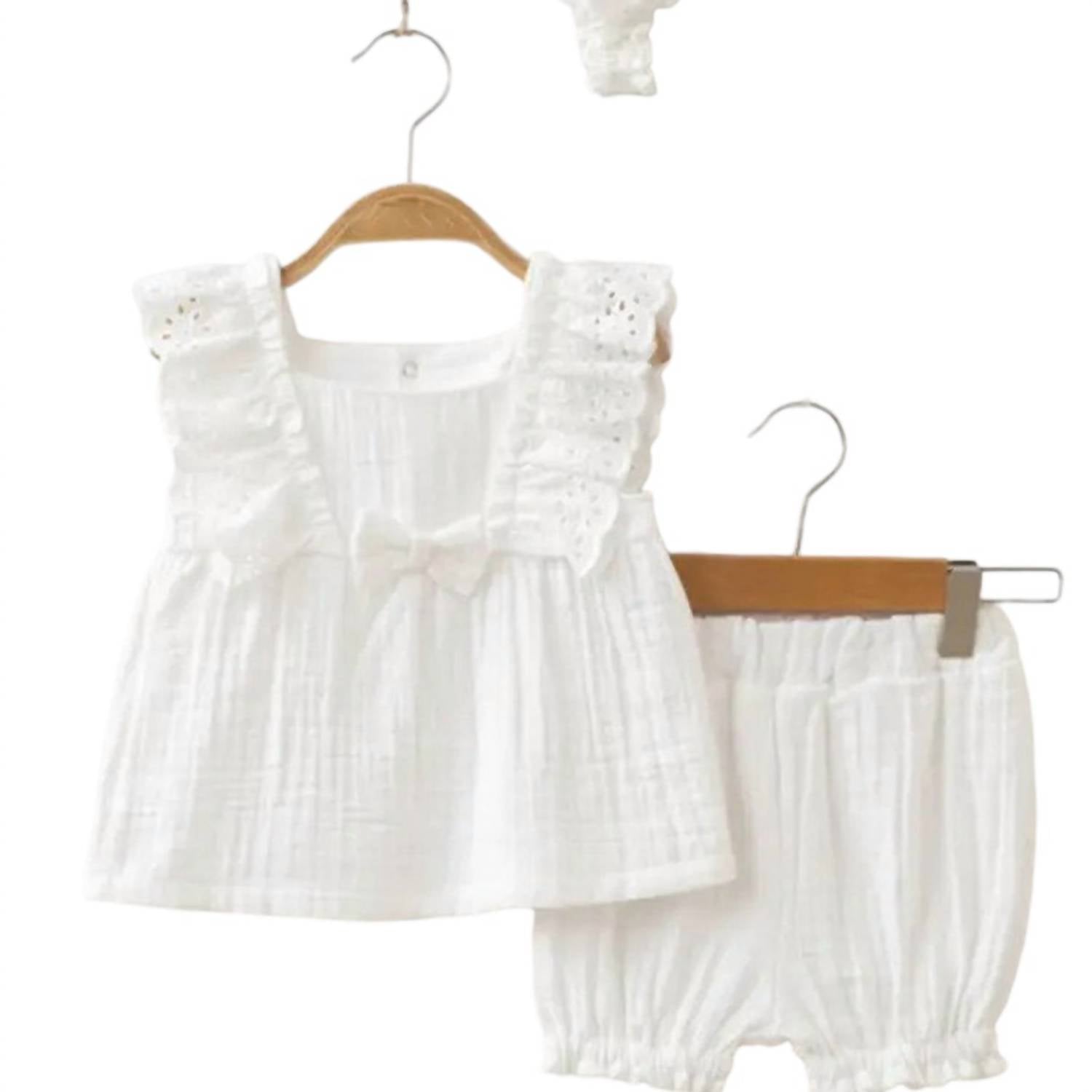 Omnis Pura - Girls Kehlani Muslin Short Set With Headband