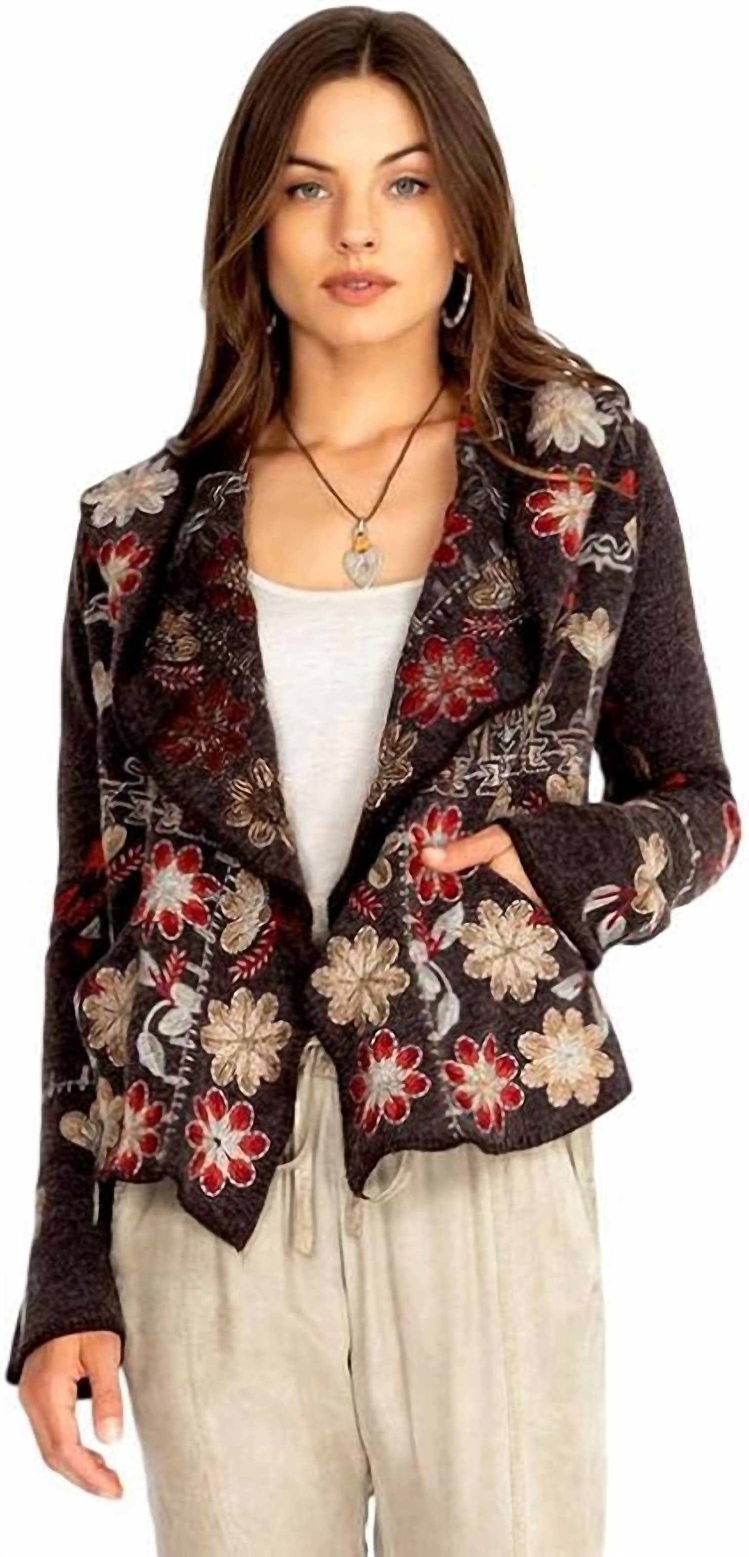 Johnny Was - Yoshi Floral Embroidery Hoodie