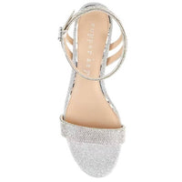 Copper Key Women's Glitter Waltz 2" Block Heel Shoes in silver rhinestone - women's heels - alternate view