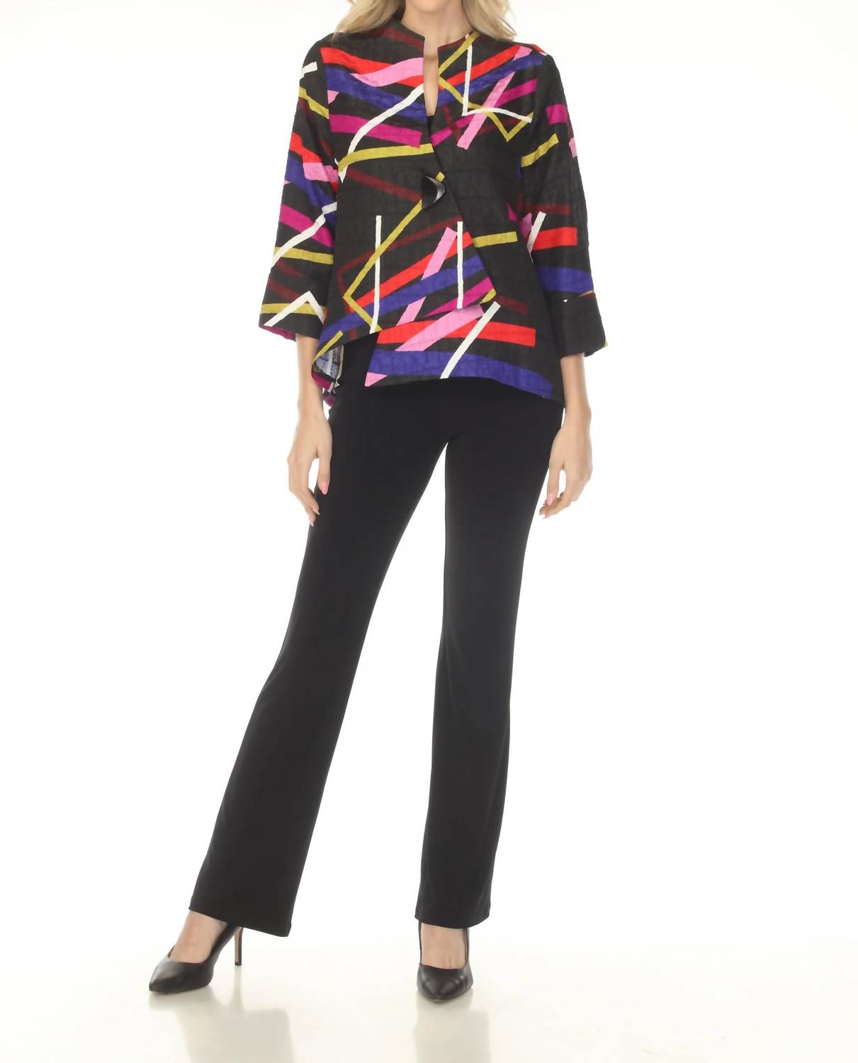 Joseph Ribkoff - Abstract Textured Trapeze Jacket