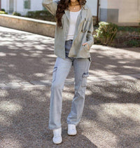 Grace And Lace - Aged Soft Wash Cargo Jeans