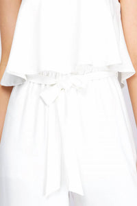 She + Sky - Strapless Ruffle Top Jumpsuit