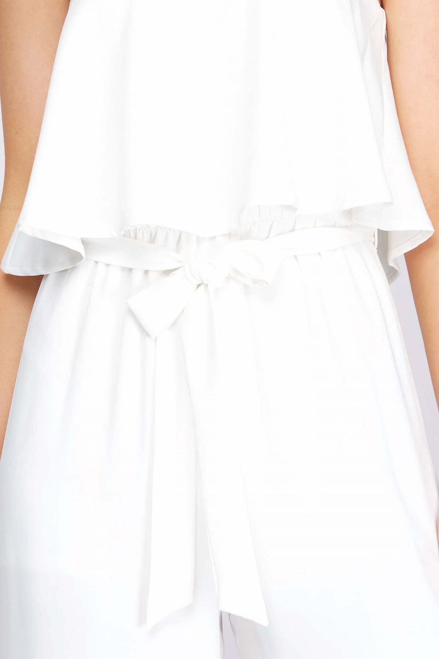 She + Sky - Strapless Ruffle Top Jumpsuit