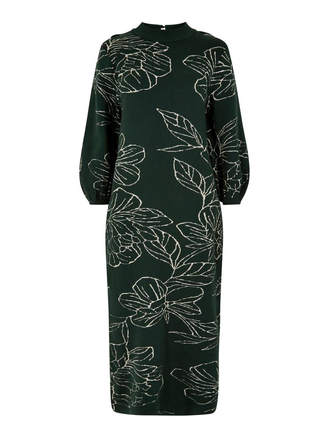 Apricot - Floral Knitted Midi Dress