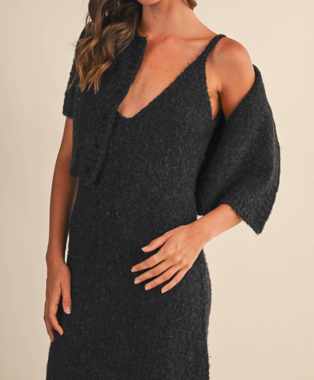 Klesis - Mary Cardigan And Sweater Maxi Dress Set