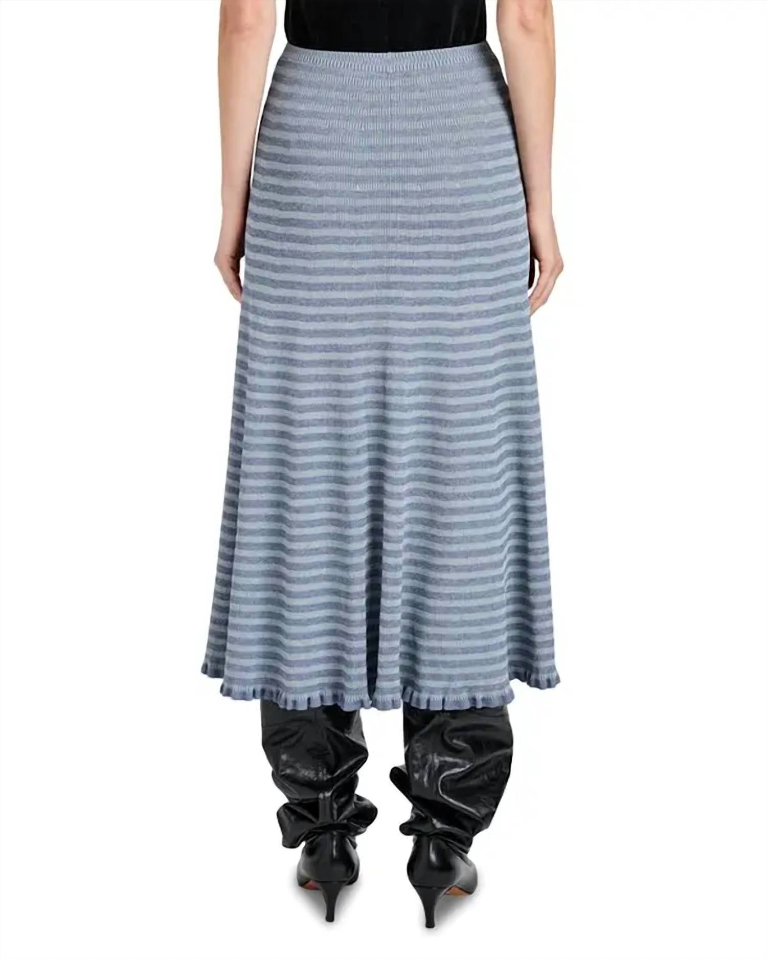 Proenza Schouler Stina Midi Skirt in slate - women's skirt - detail view
