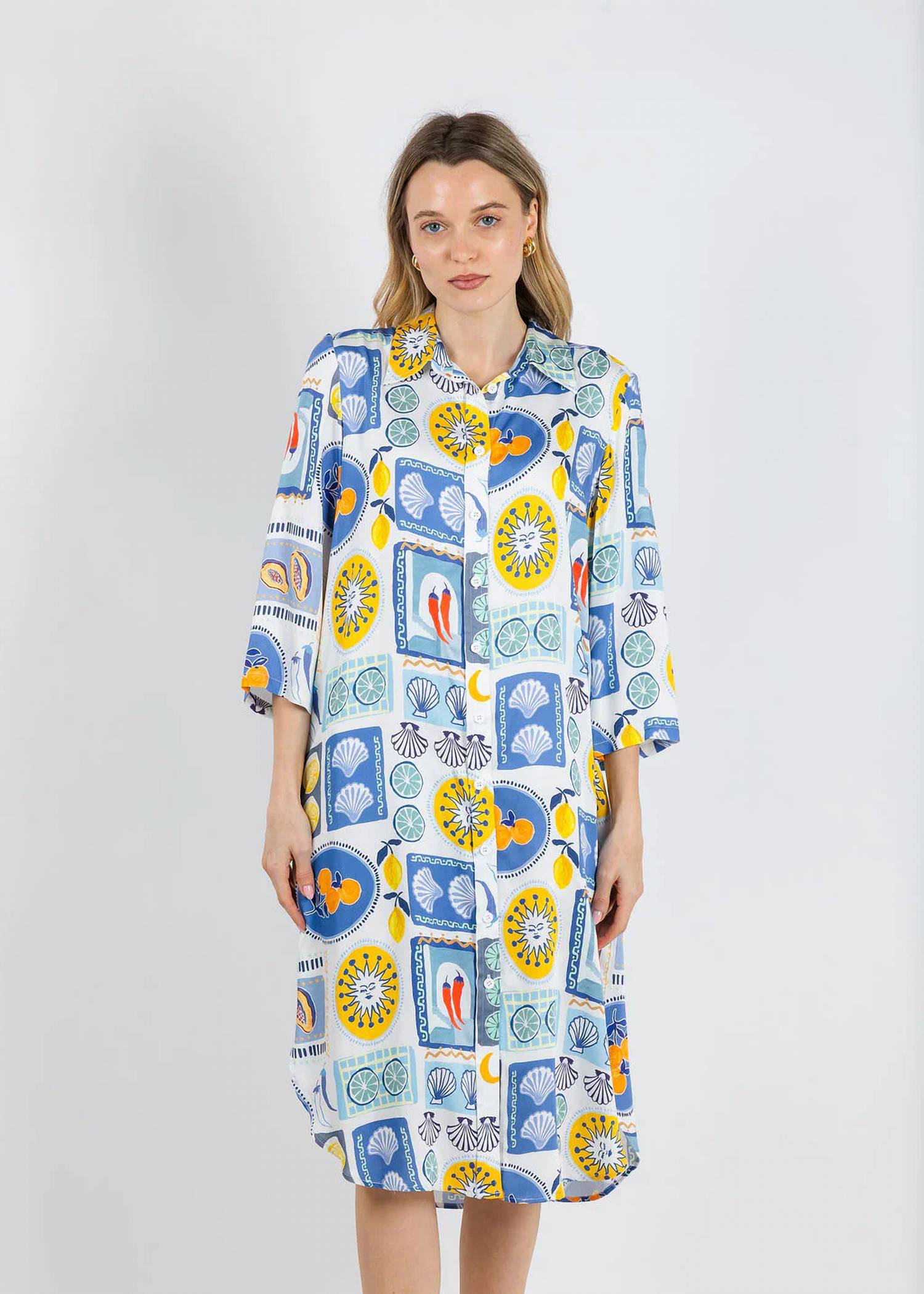 Tinta Style - Yasmin Printed Midi Dress