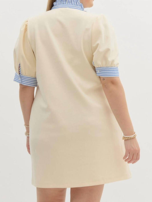 Entro - Solid Short Sleeve Pullover Polo Mini Dress