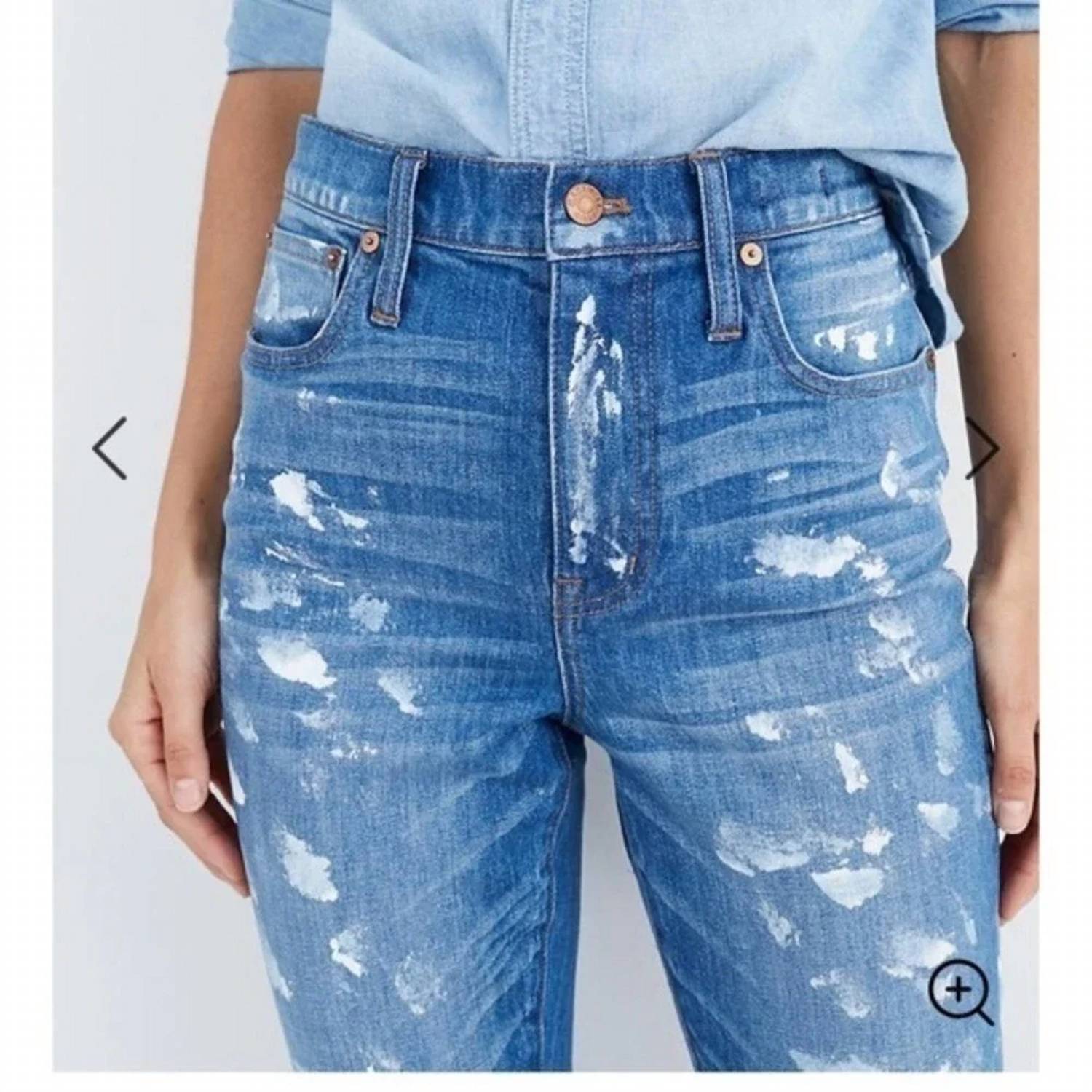 Madewell - High Rise Slim Boyfriend Fit Paint Jeans