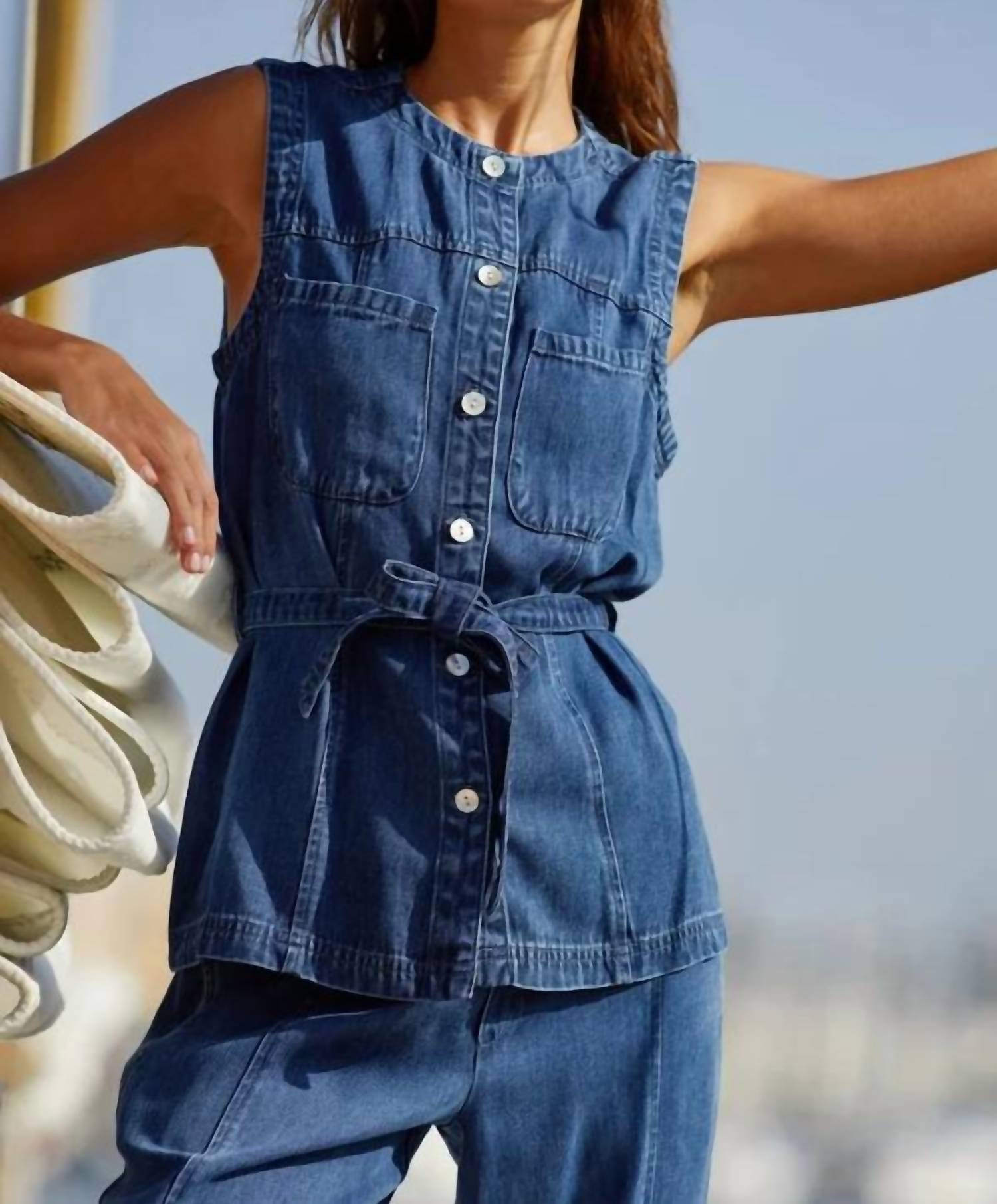 Bella Dahl - Seamed Belted Vest