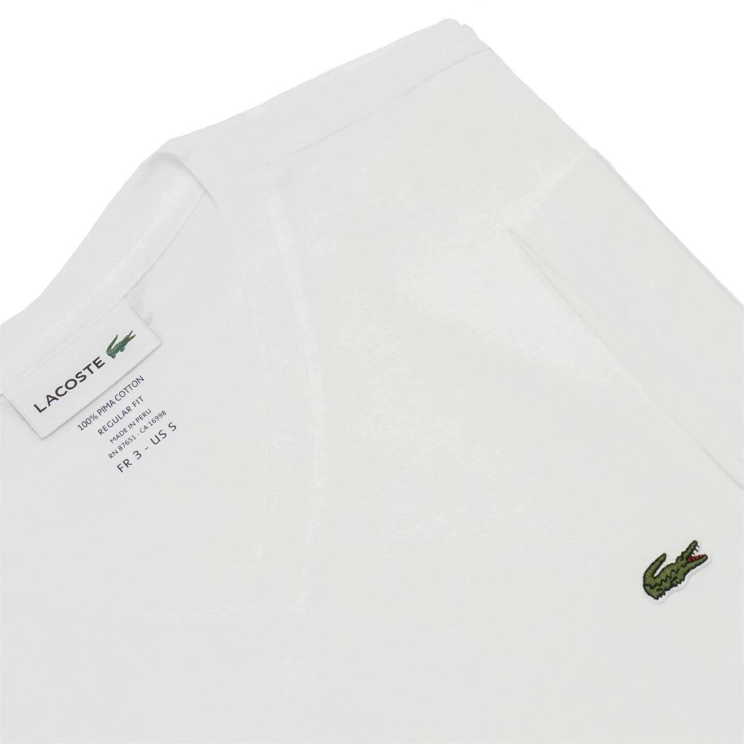 Lacoste - Men's Standard Short Sleeve Pima V-neck Tee