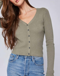 Gentle Fawn Mia Long Sleeve Top in sage - women's sweater - detail view