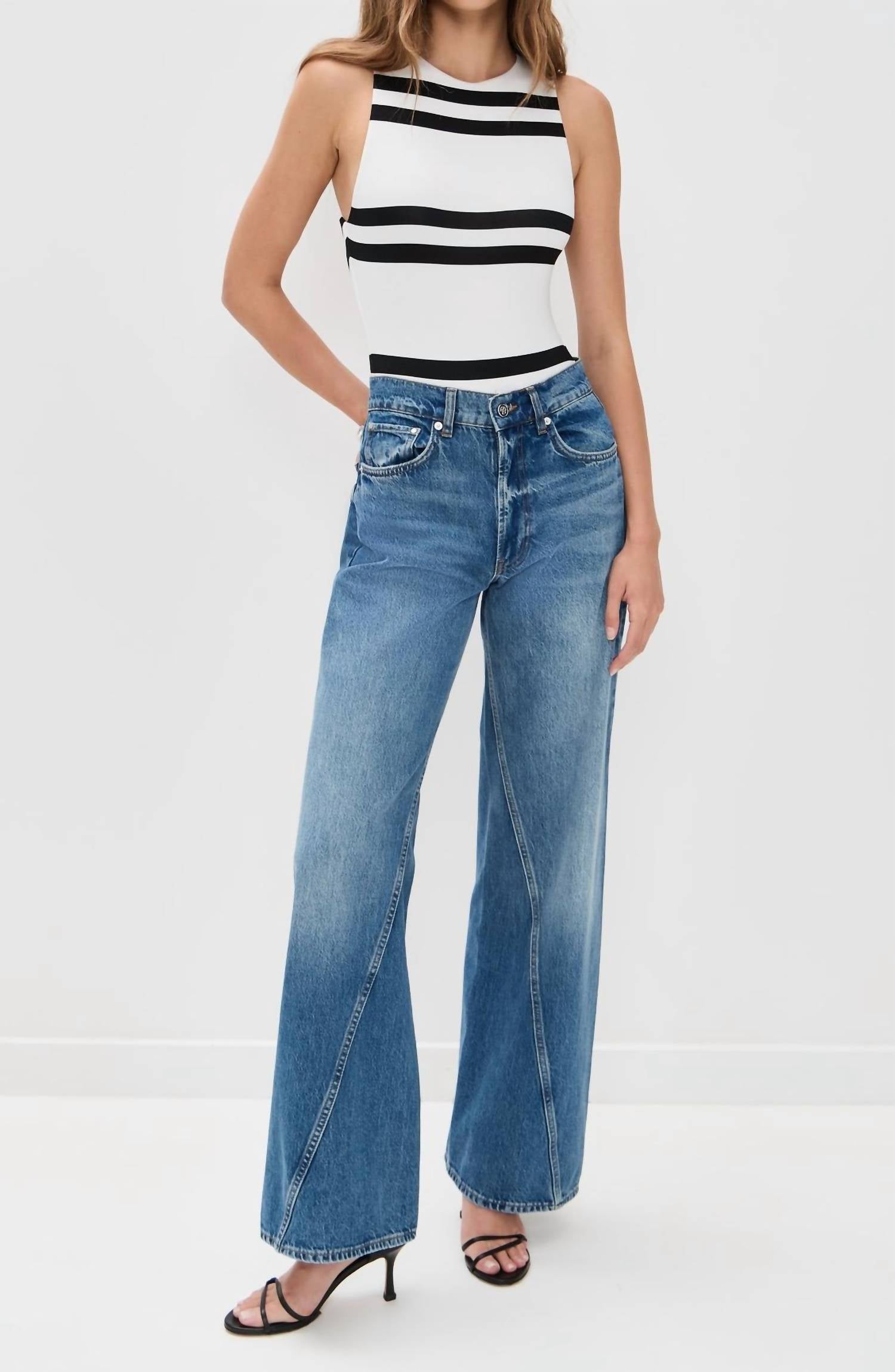 Alice + Olivia - Rothy Sleeveless Crewneck Sculpt Bodysuit