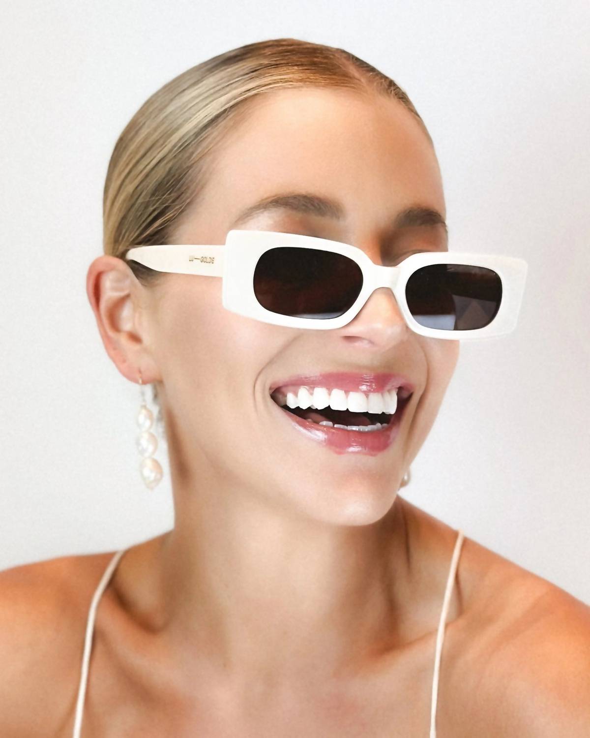 Lu Goldie - Salomé Rectangle Sunglasses