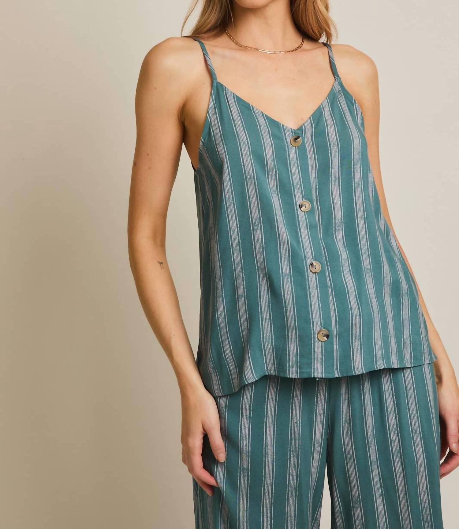 Gilli - Danielle Striped Spaghetti Strap Top