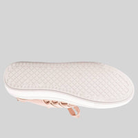 STEVE MADDEN Lancer Mid Top Sneaker in blush leather - women's sneaker - detail view