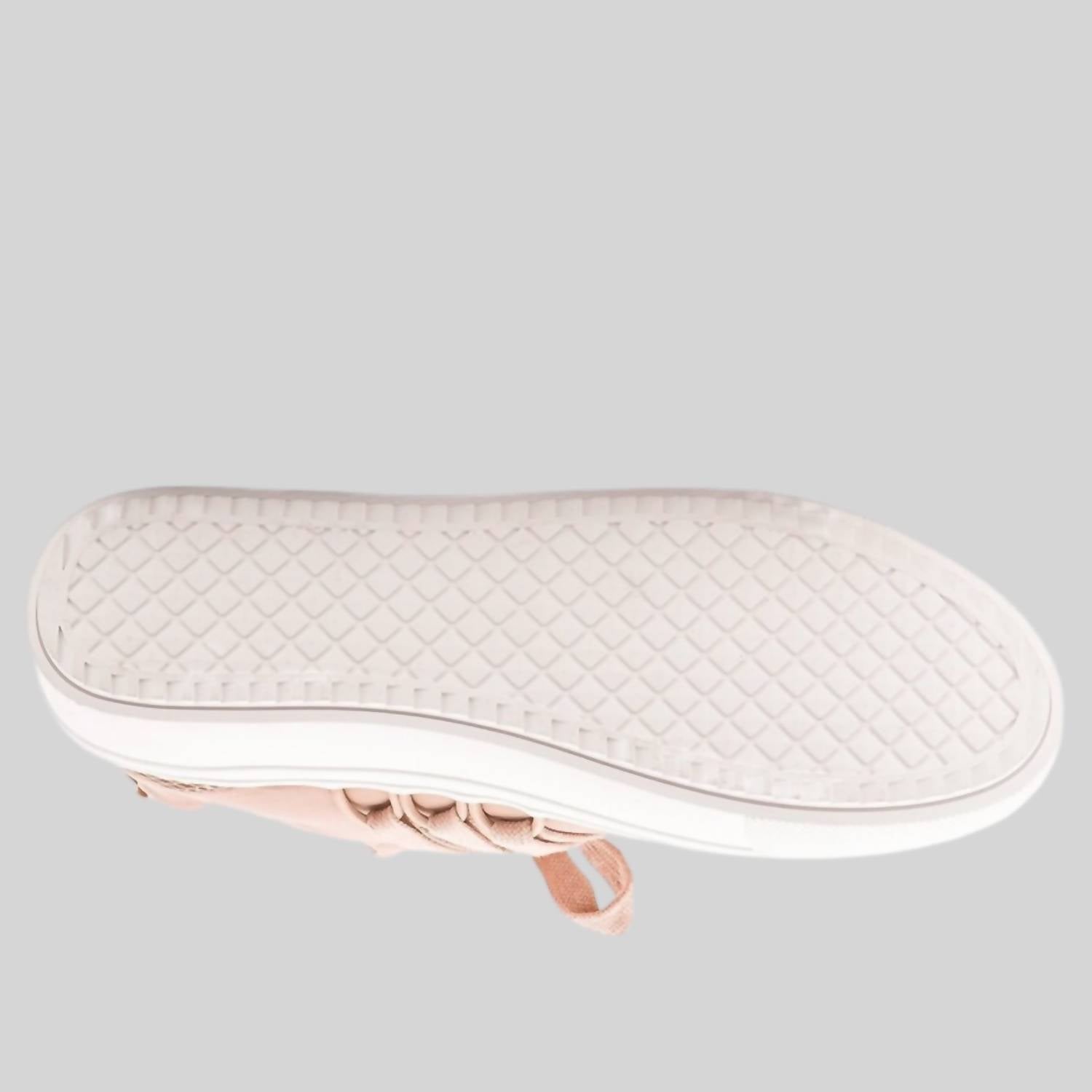 STEVE MADDEN Lancer Mid Top Sneaker in blush leather - women's sneaker - detail view