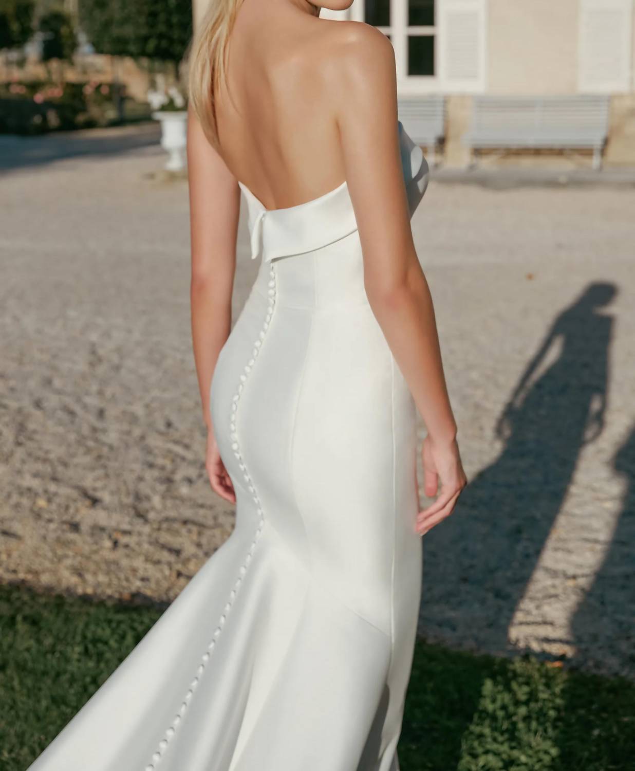 Sincerity - Strapless Stretch Mikado Fit And Flare Wedding Gown