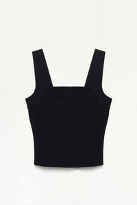 SIMKHAI Madine Tank Top in black - women's tank top - alternate view