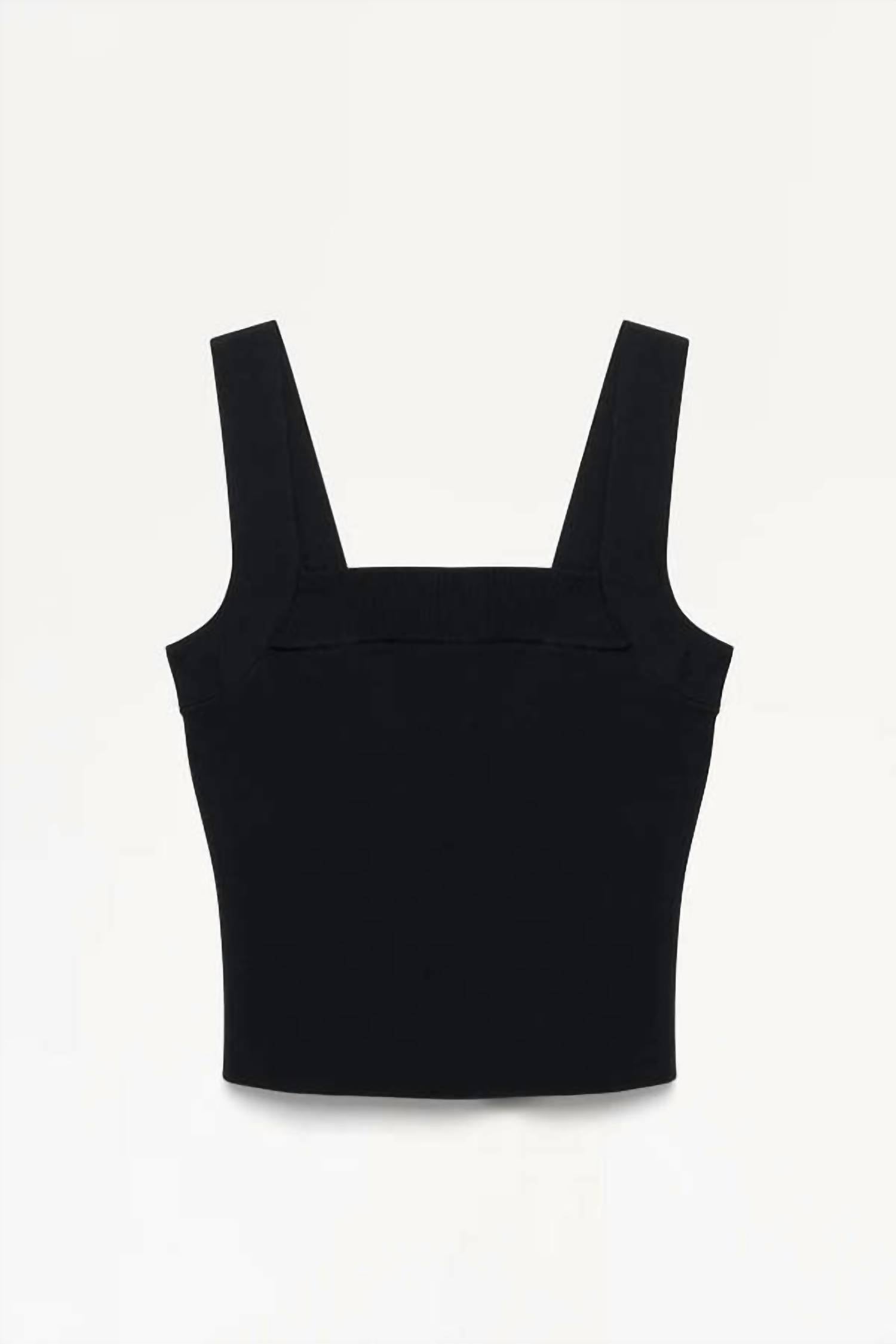 SIMKHAI Madine Tank Top in black - women's tank top - alternate view