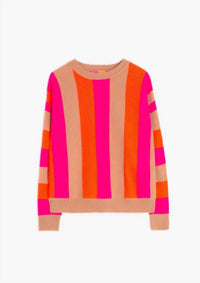 Vilagallo - Women's Knit Stripe Long Sleeve Sweater