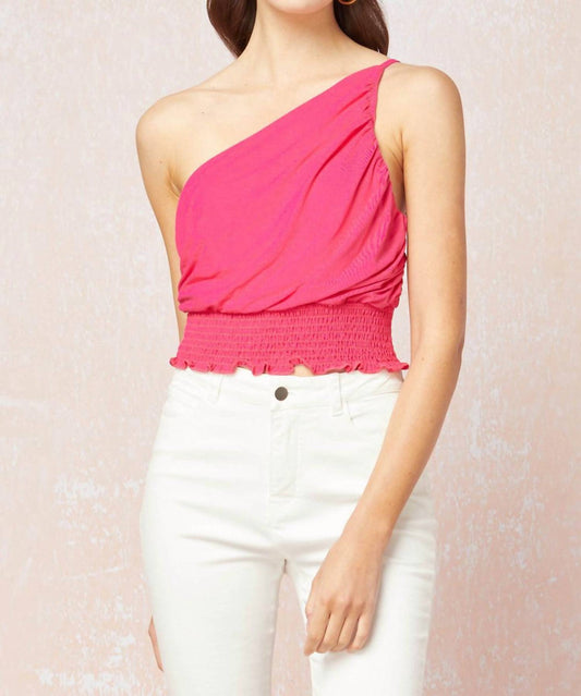 Entro - One Shoulder Crop Top
